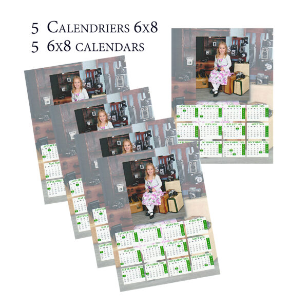 5  Calendriers 6x8